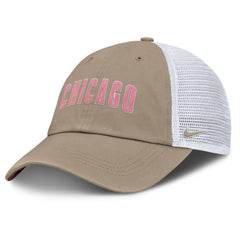 Chicago Cubs Unisex Mother's Day Club Trucker Adjustable Hat Khaki/White | Nike
