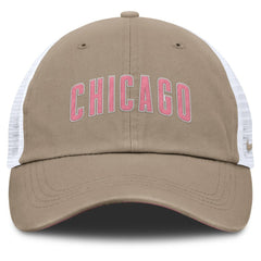 Chicago Cubs Unisex Mother's Day Club Trucker Adjustable Hat Khaki/White | Nike