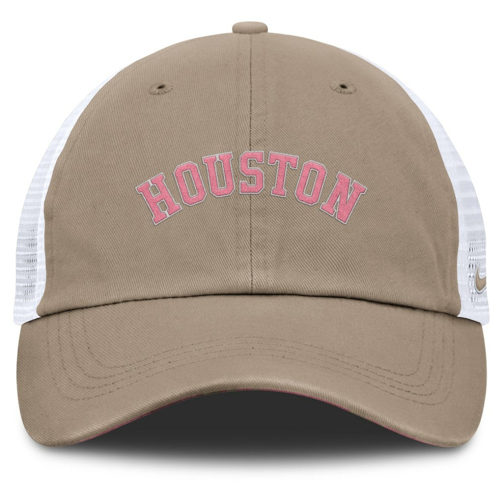 Houston Astros Unisex Mother's Day Club Trucker Adjustable Hat Khaki/White | Nike