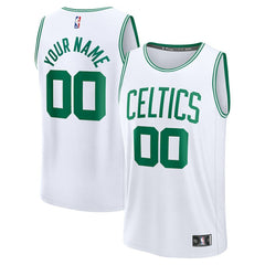 Boston Celtics Youth Fast Break Custom Replica Jersey - White - Association Edition