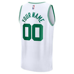 Boston Celtics Youth Fast Break Custom Replica Jersey - White - Association Edition