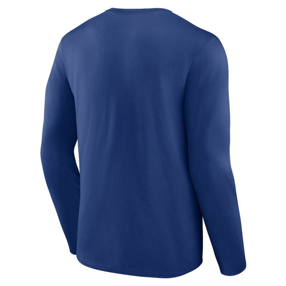 Vancouver Canucks Blue Team Lockup Long Sleeve T-Shirt