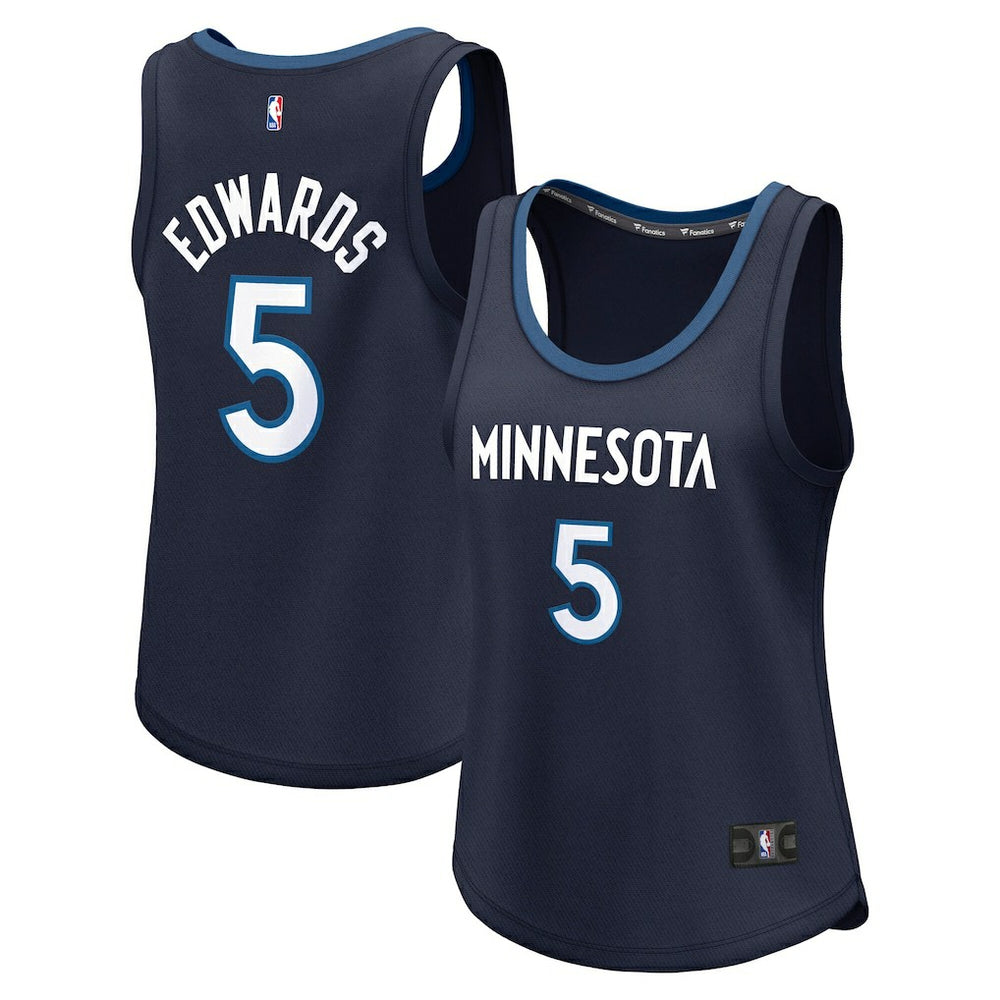 Anthony Edwards Minnesota Timberwolves Women's Fast Break Player Jersey - Icon Edition - Navy