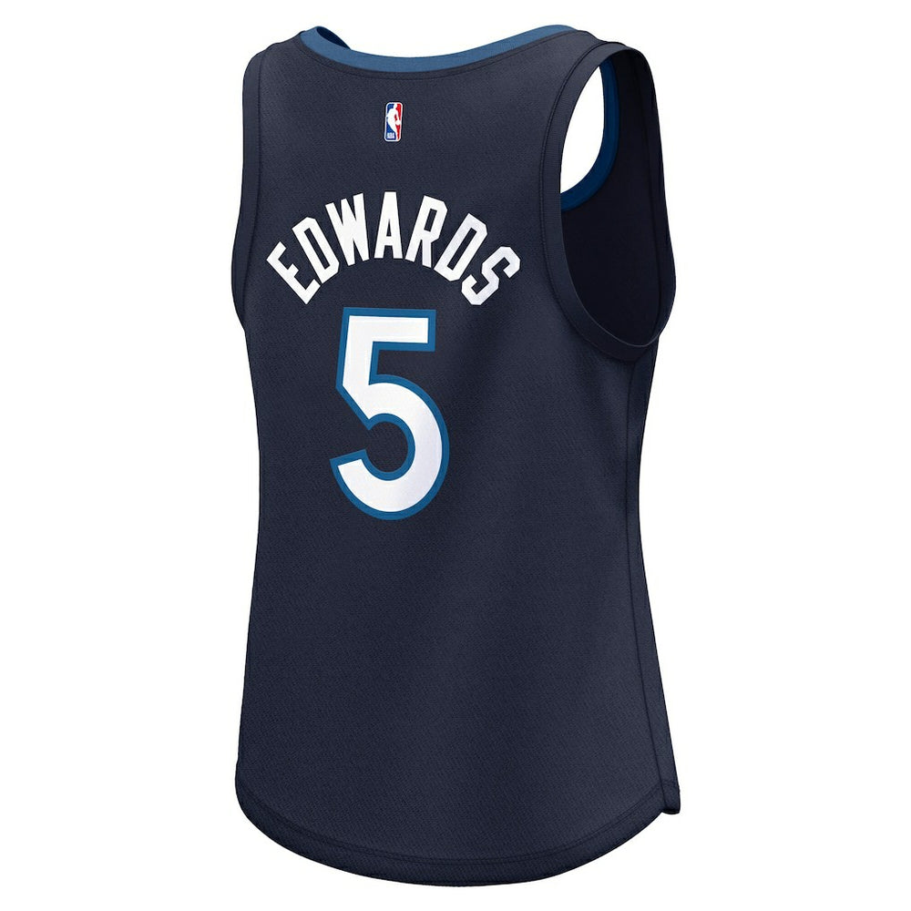 Anthony Edwards Minnesota Timberwolves Women's Fast Break Player Jersey - Icon Edition - Navy