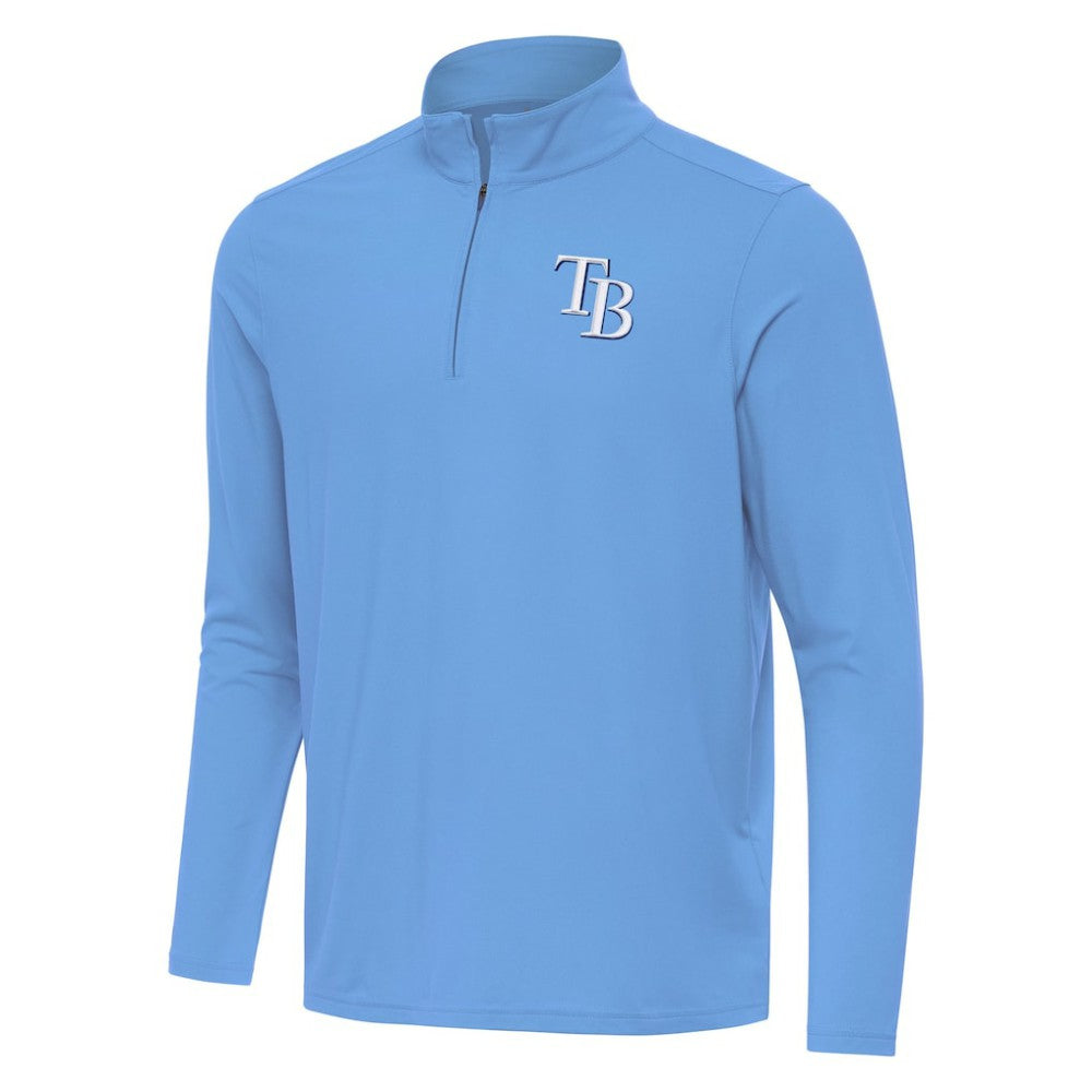 Tampa Bay Rays Antigua Intent Quarter-Zip Top Powder Blue