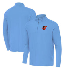 Baltimore Orioles Antigua Intent Quarter-Zip Top Powder Blue