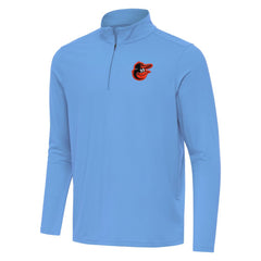 Baltimore Orioles Antigua Intent Quarter-Zip Top Powder Blue