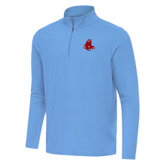 Boston Red Sox Antigua Intent Quarter-Zip Top Powder Blue