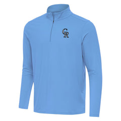 Colorado Rockies Antigua Intent Quarter-Zip Top Powder Blue