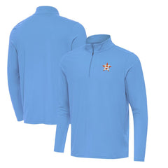Houston Astros Antigua Intent Quarter-Zip Top Powder Blue