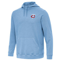 Minnesota Twins Antigua Cloud Pullover Hoodie Heather Powder Blue