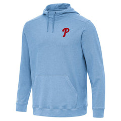 Philadelphia Phillies Antigua Cloud Pullover Hoodie Heather Powder Blue