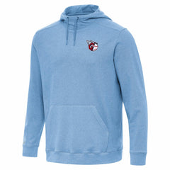Cleveland Guardians Antigua Cloud Pullover Hoodie Heather Powder Blue