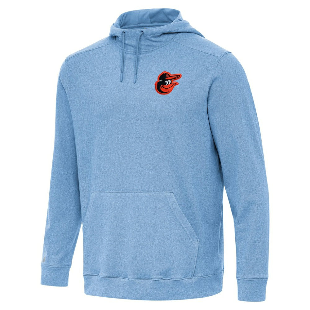 Baltimore Orioles Antigua Cloud Pullover Hoodie Heather Powder Blue