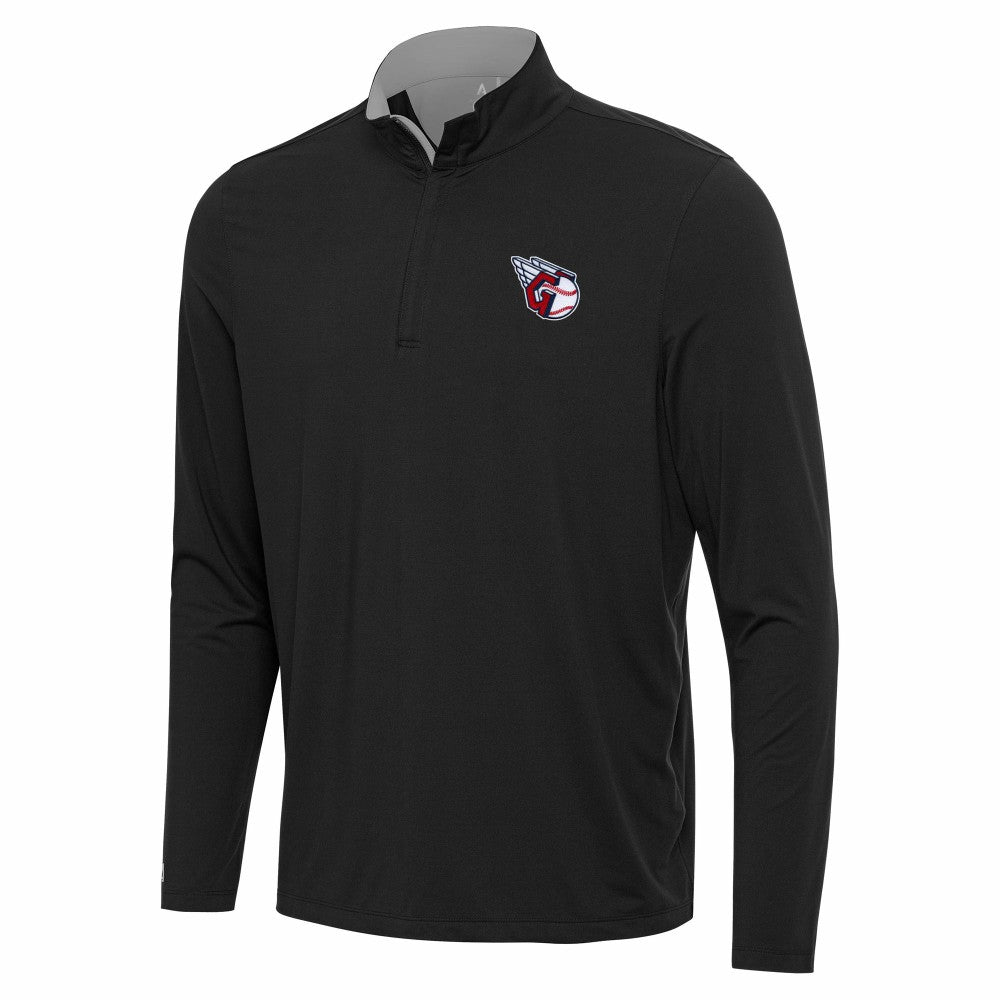 Cleveland Guardians Antigua Content Quarter-Zip Top Black
