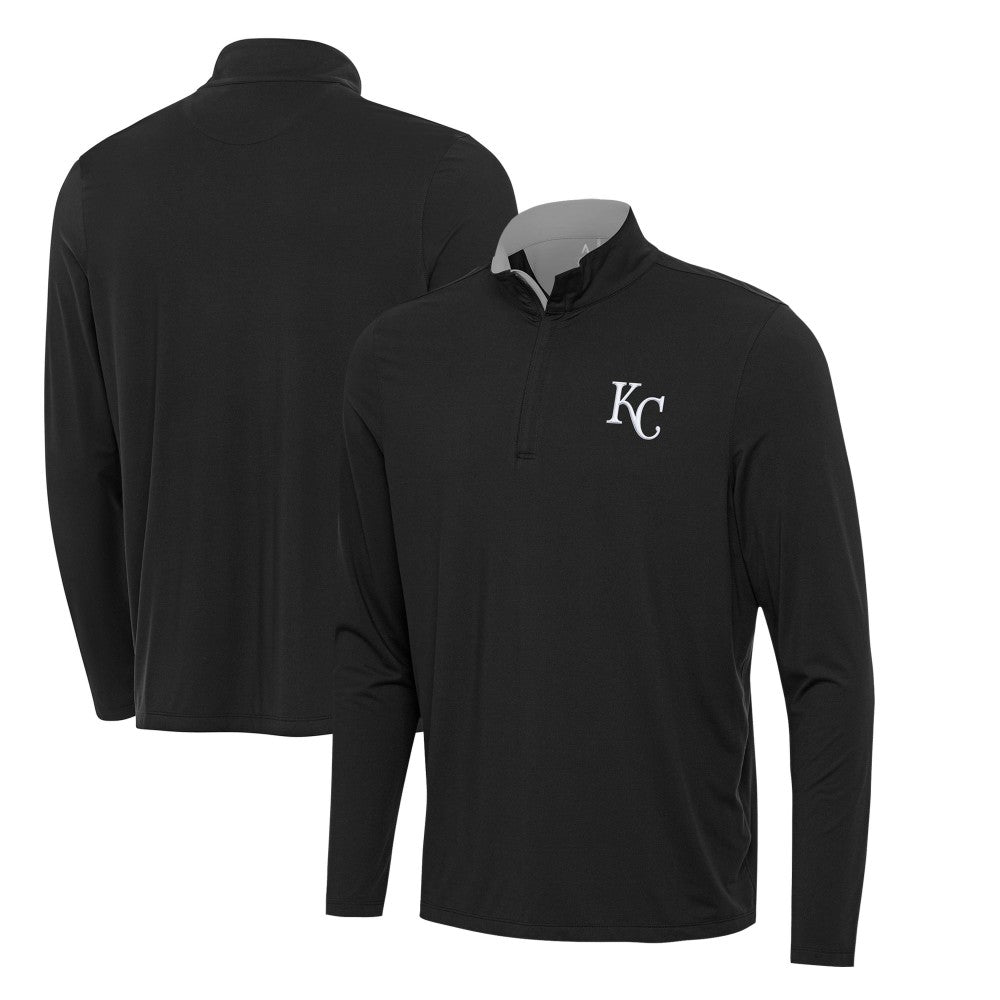 Kansas City Royals Antigua Content Quarter-Zip Top Black