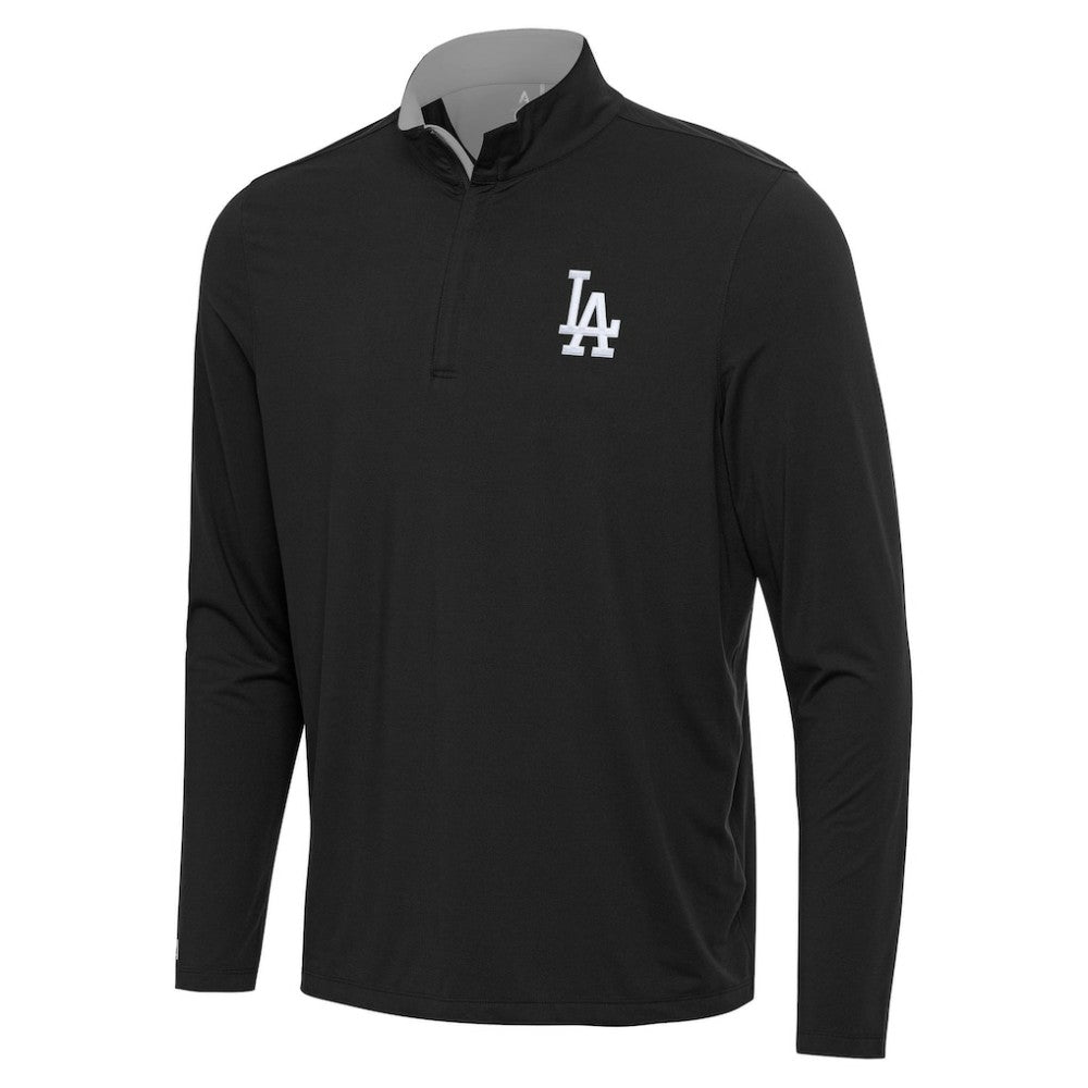 Los Angeles Dodgers Antigua Content Quarter-Zip Top Black
