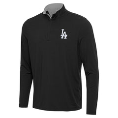 Los Angeles Dodgers Antigua Content Quarter-Zip Top Black
