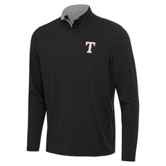 Texas Rangers Antigua Content Quarter-Zip Top Black