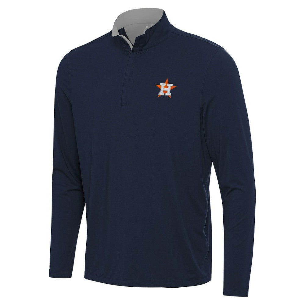 Houston Astros Antigua Content Quarter-Zip Top Navy