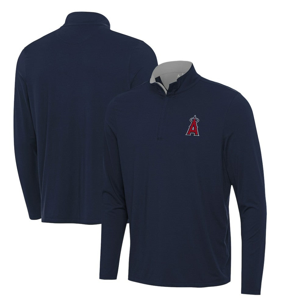 Los Angeles Angels Antigua Content Quarter-Zip Top Navy