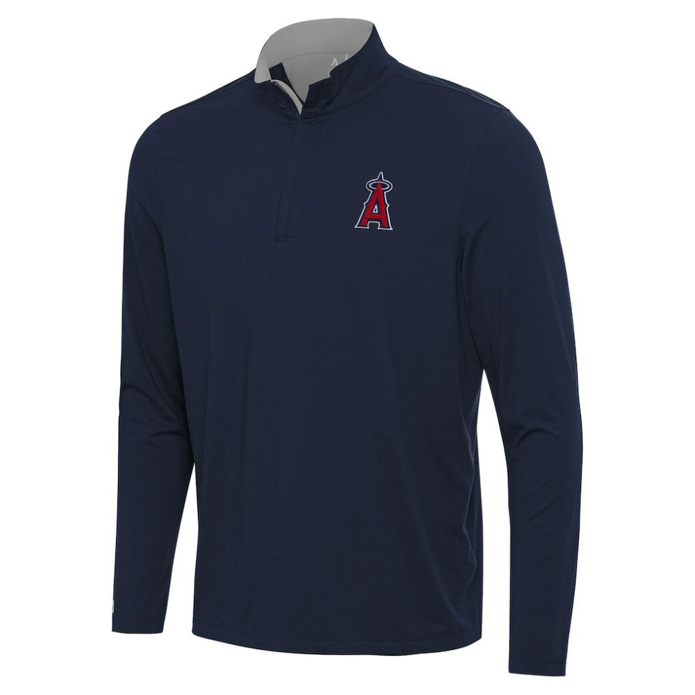 Los Angeles Angels Antigua Content Quarter-Zip Top Navy