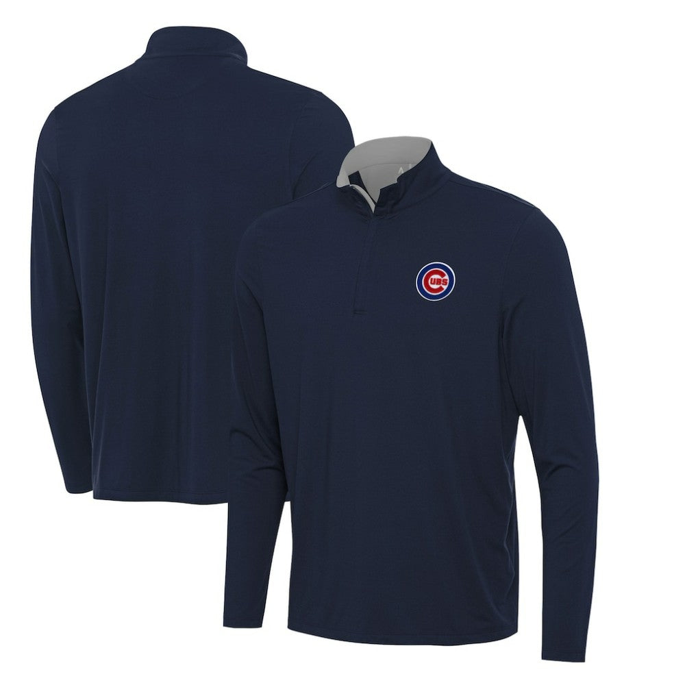 Chicago Cubs Antigua Content Quarter-Zip Top Navy