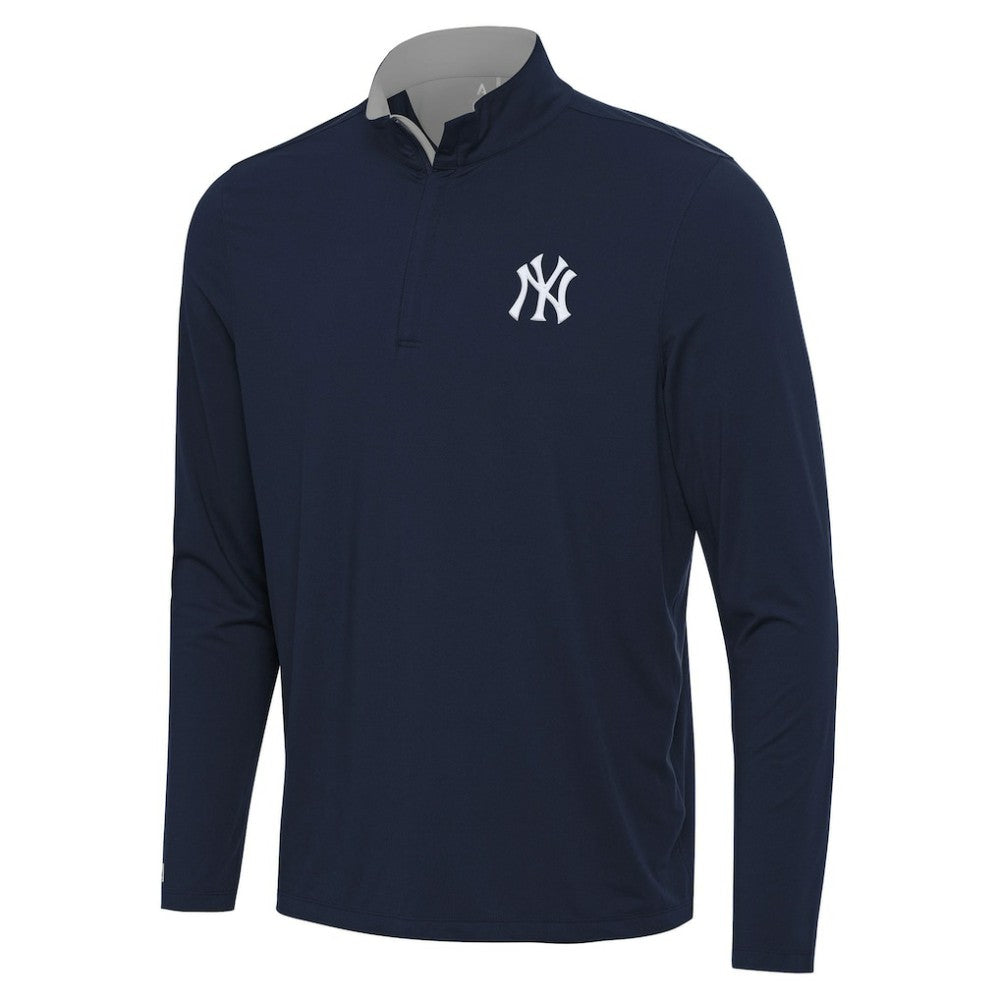 New York Yankees Antigua Content Quarter-Zip Top Navy