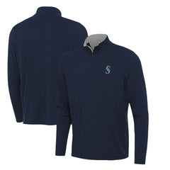 Seattle Mariners Antigua Content Quarter-Zip Top Navy