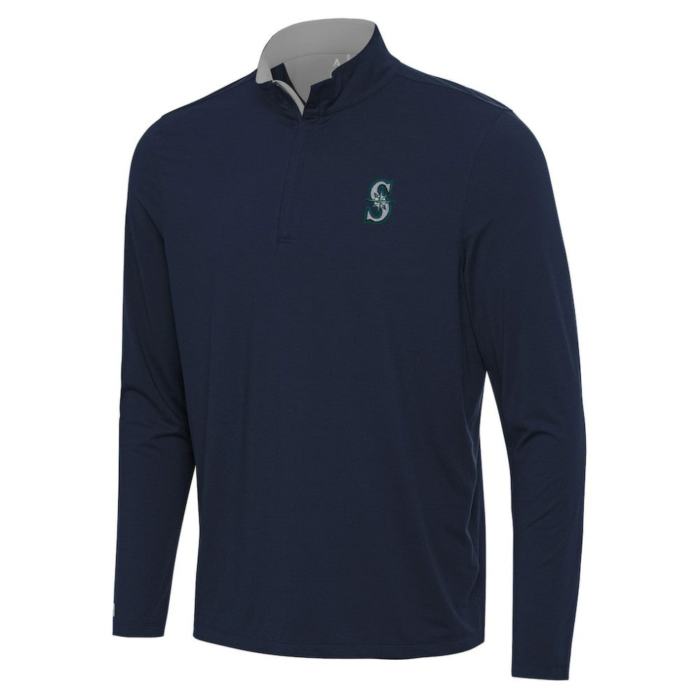 Seattle Mariners Antigua Content Quarter-Zip Top Navy