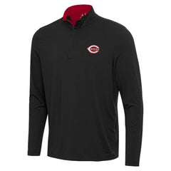 Cincinnati Reds Antigua Content Quarter-Zip Top Black