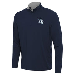 Tampa Bay Rays Antigua Content Quarter-Zip Top Navy