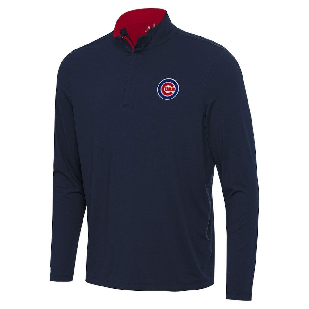 Chicago Cubs Antigua Content Quarter-Zip Top Navy