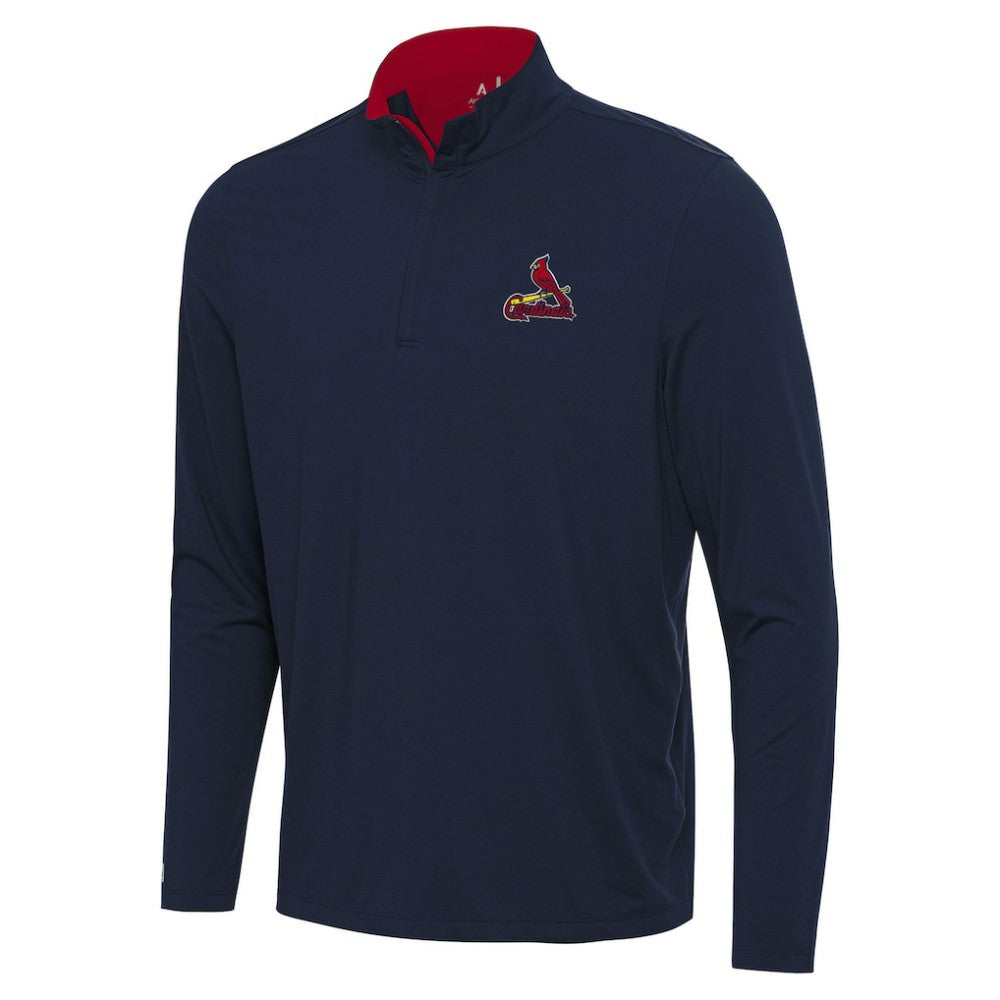 St. Louis Cardinals Antigua Content Quarter-Zip Top Navy