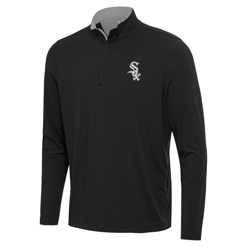 Chicago White Sox Antigua Content Quarter-Zip Top Black