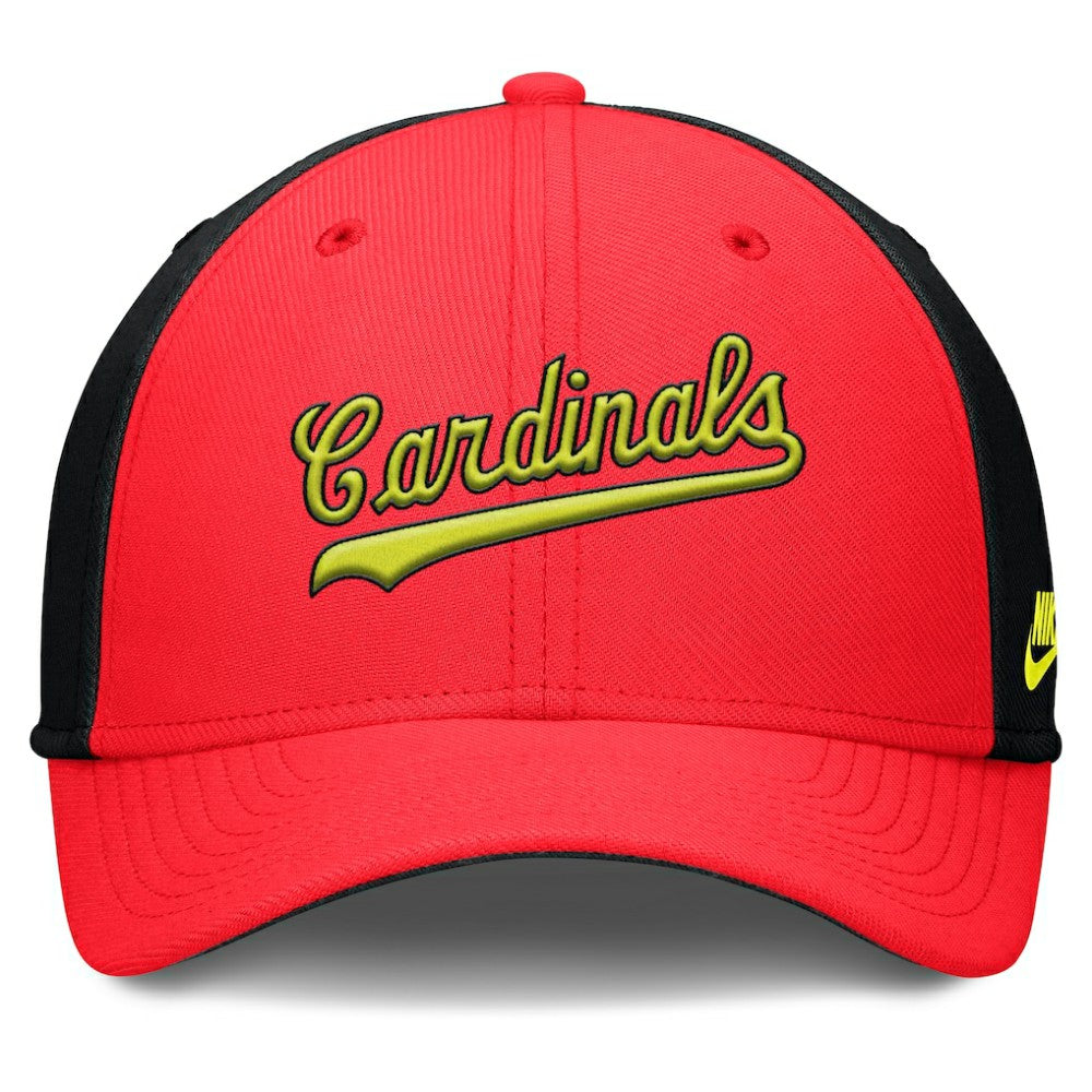 St. Louis Cardinals Neon 90s Rise SwooshFlex Hat Crimson/Black | Nike