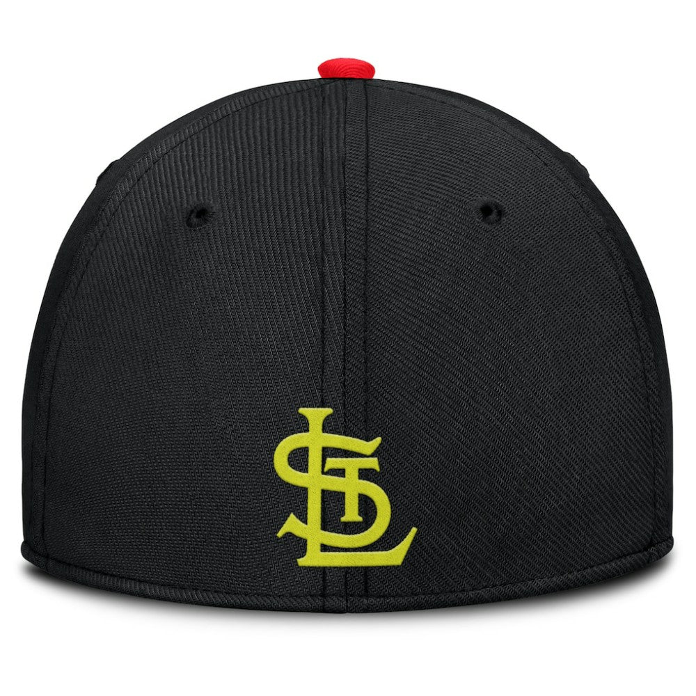 St. Louis Cardinals Neon 90s Rise SwooshFlex Hat Crimson/Black | Nike