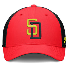 San Diego Padres Neon 90s Rise SwooshFlex Hat Crimson/Black | Nike