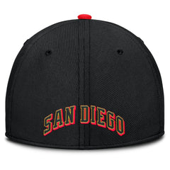 San Diego Padres Neon 90s Rise SwooshFlex Hat Crimson/Black | Nike