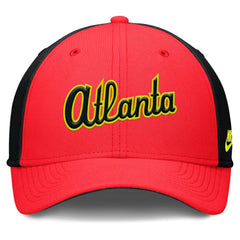 Atlanta Braves Neon 90s Rise SwooshFlex Hat Crimson/Black | Nike