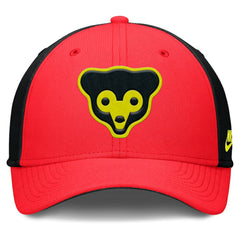 Chicago Cubs Neon 90s Rise SwooshFlex Hat Crimson/Black | Nike