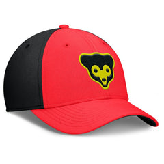 Chicago Cubs Neon 90s Rise SwooshFlex Hat Crimson/Black | Nike