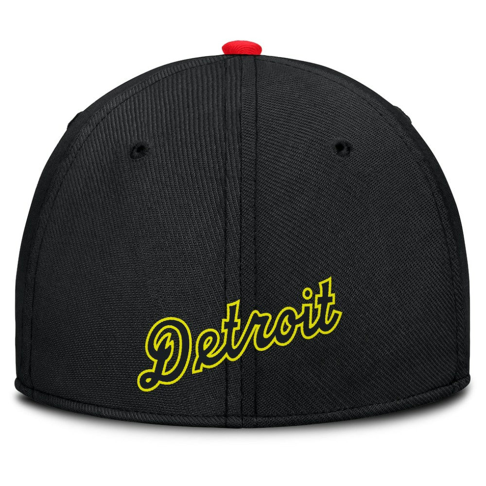 Detroit Tigers Neon 90s Rise SwooshFlex Hat Crimson/Black | Nike
