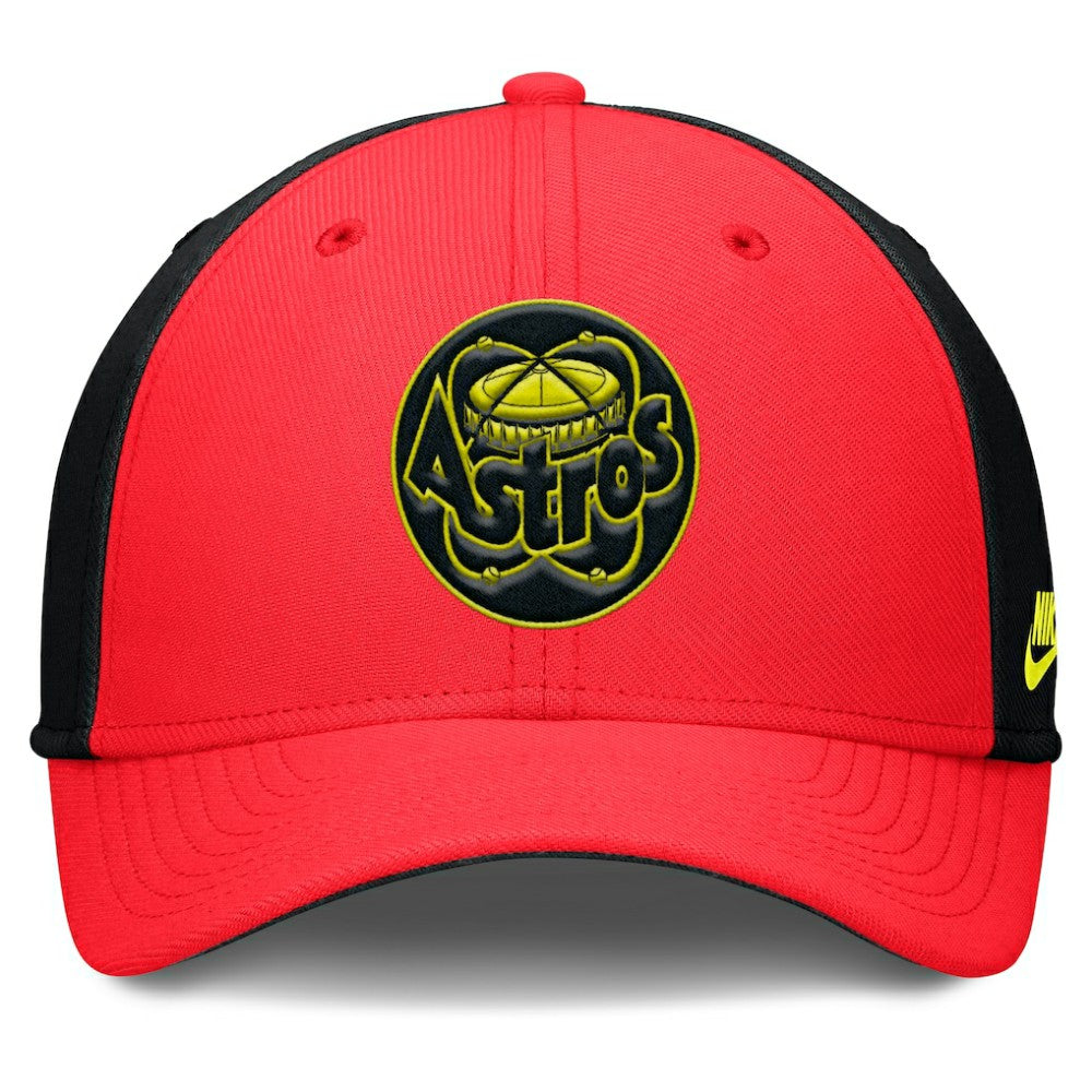 Houston Astros Neon 90s Rise SwooshFlex Hat Crimson/Black | Nike