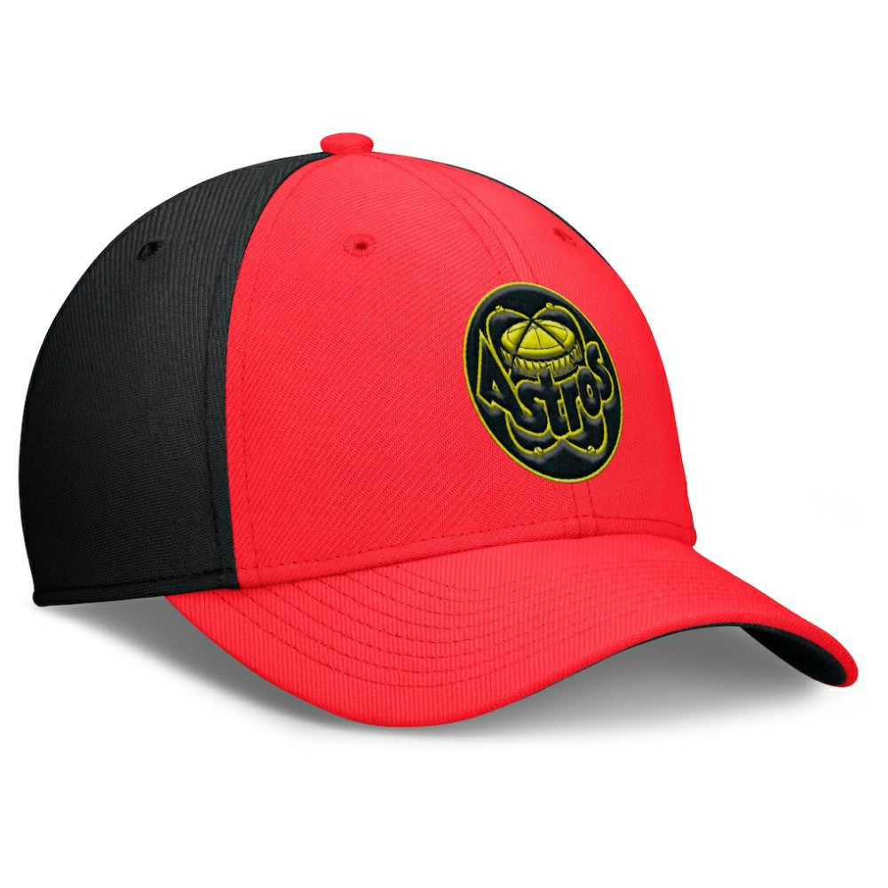 Houston Astros Neon 90s Rise SwooshFlex Hat Crimson/Black | Nike