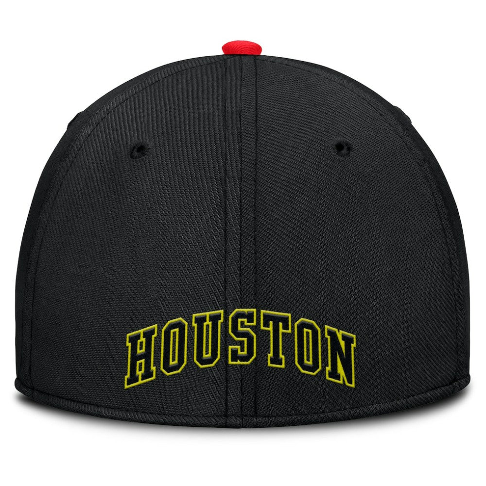 Houston Astros Neon 90s Rise SwooshFlex Hat Crimson/Black | Nike
