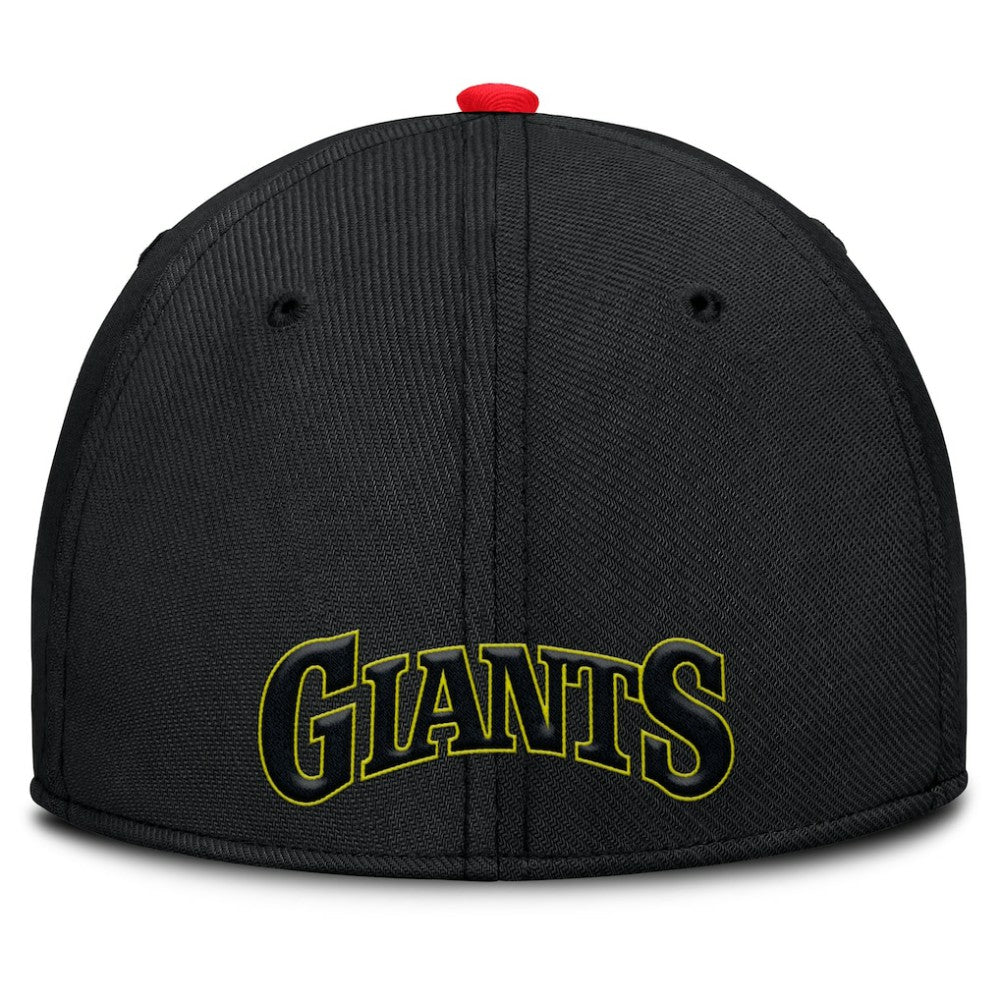 San Francisco Giants Neon 90s Rise SwooshFlex Hat Crimson/Black | Nike