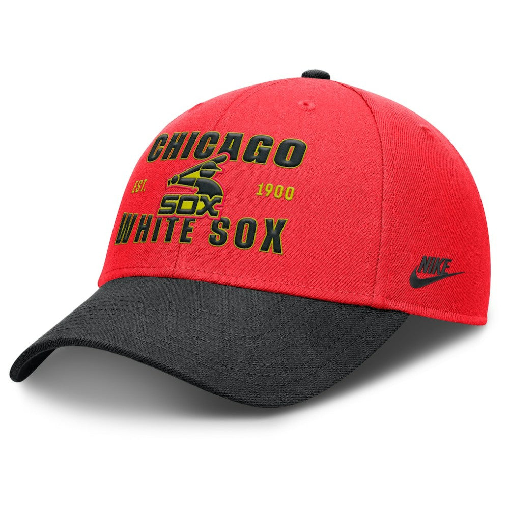 Chicago White Sox Neon 90s Rise Adjustable Hat Crimson/Black | Nike