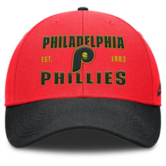 Philadelphia Phillies Neon 90s Rise Adjustable Hat Crimson/Black | Nike