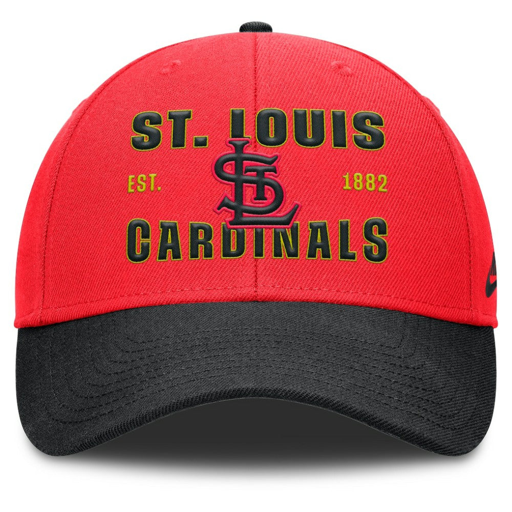 St. Louis Cardinals Neon 90s Rise Adjustable Hat Crimson/Black | Nike